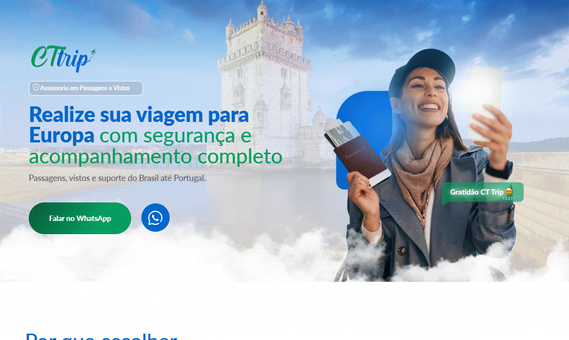 Landing Page - CTtrip Portugal